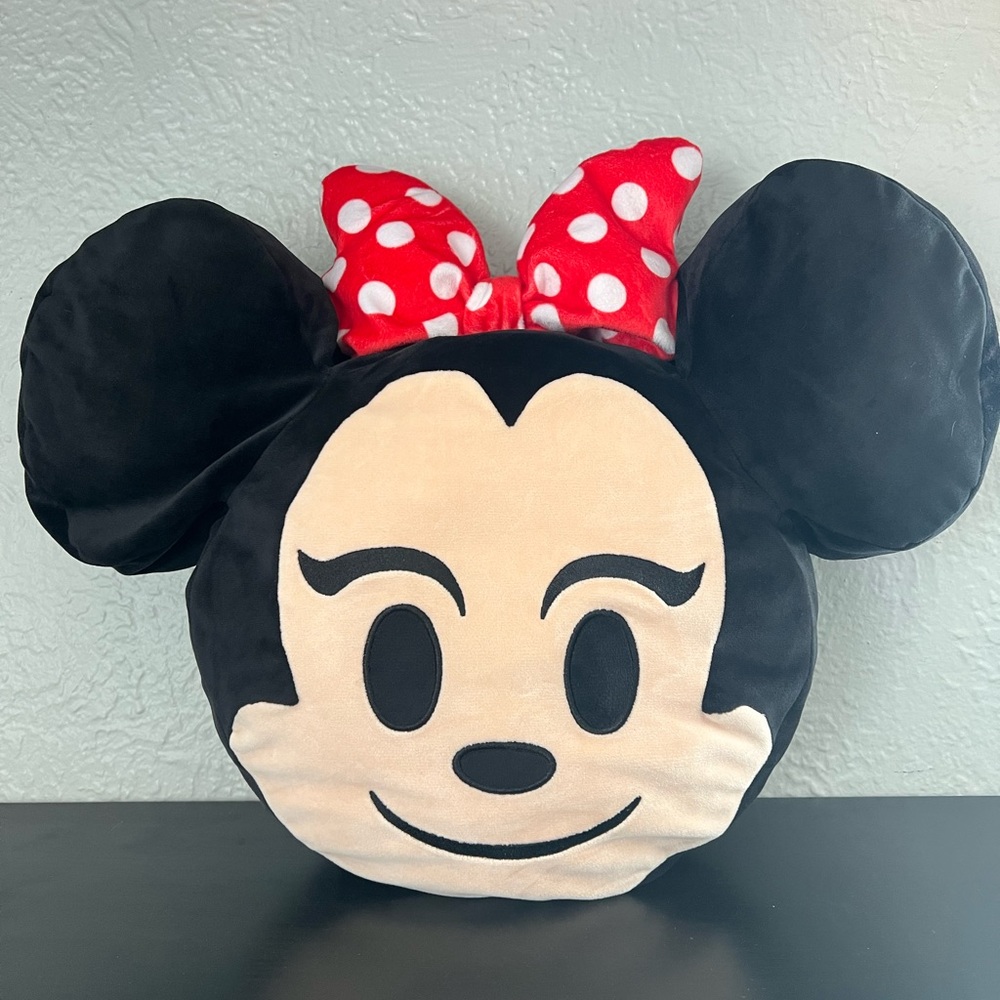 Disney Parks Minnie Mouse Emoji Plush Throw Pillow - Picture 3 of 4